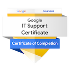 Un badge credly Google IT Support Certificate